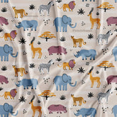 Animal Digital Printed Fabric For Kid's Dress Material
